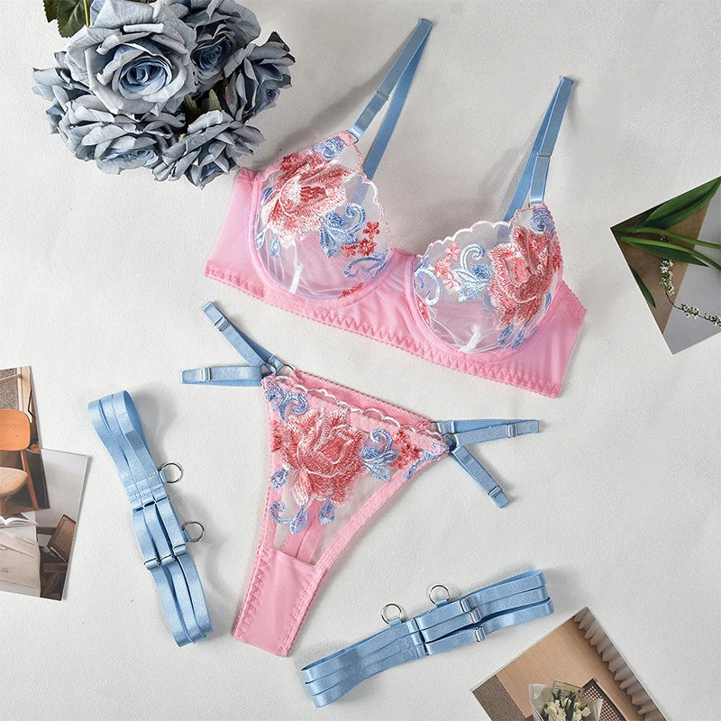 The Azure Blossom Strappy Set
